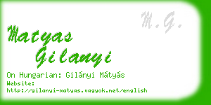 matyas gilanyi business card